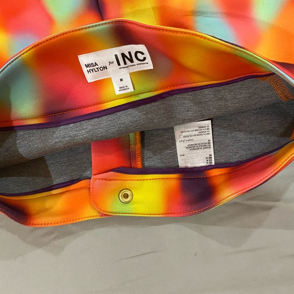 INC International Concepts Misa Hylton Scuba  Printed colored Pants NWT - Picture 8 of 14